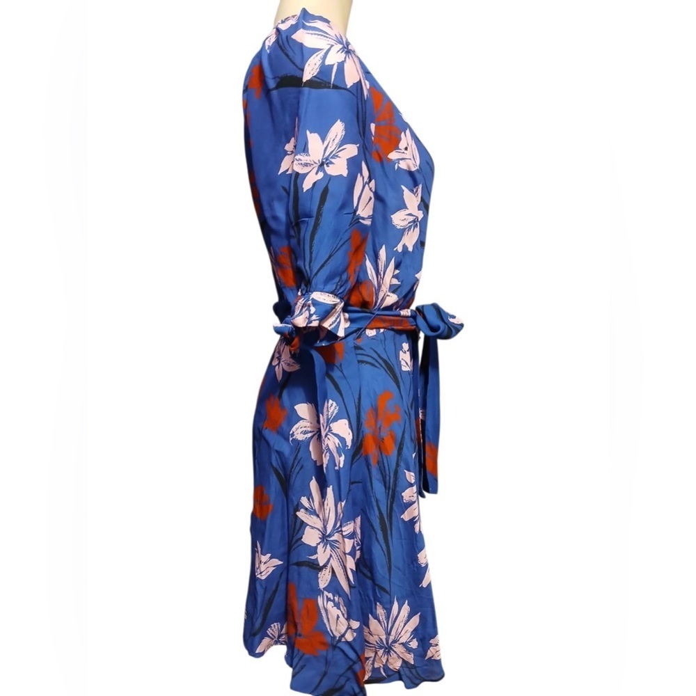TALULAH Vibrant Blue and Red Floral Mini Dress - Picture 13 of 15